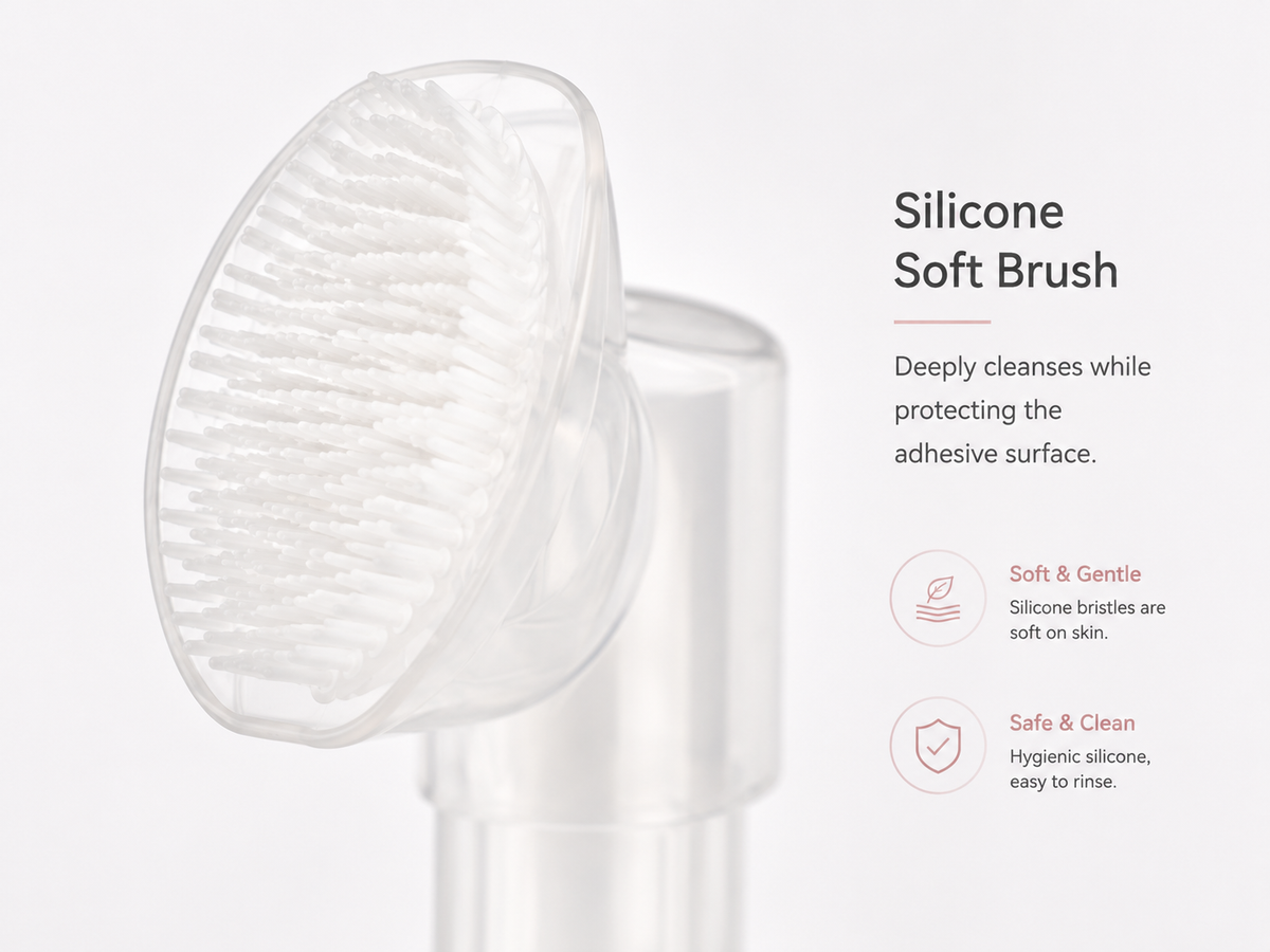 Foam Cleanser with Soft Silicone Brush (50ml)